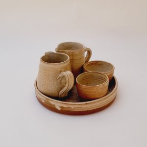 Alcuza beige de 5 piezas