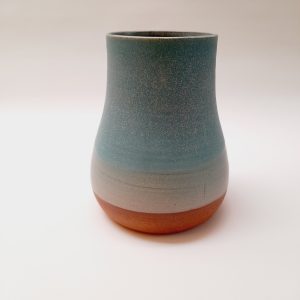 Florero redondo turquesa claro