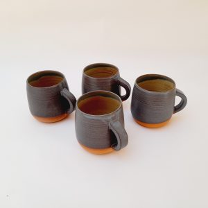 Juego de 4 tazas de té azules