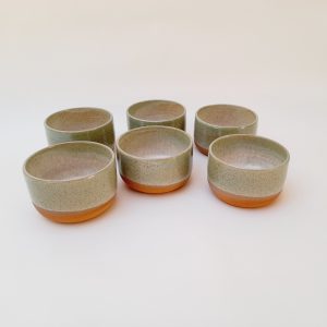 Juego de 6 pocillos verdes