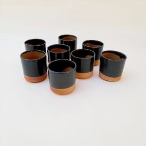 Juego de 8 mini vasos petróleo