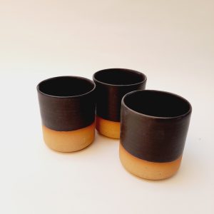 Juego de maceteros chicos negro mate