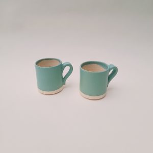 Tazas de café chicas turquesas